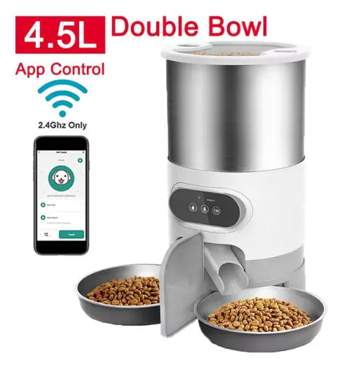 Smart Automatic Pet Feeder – Chic & Programmable Food Dispenser
