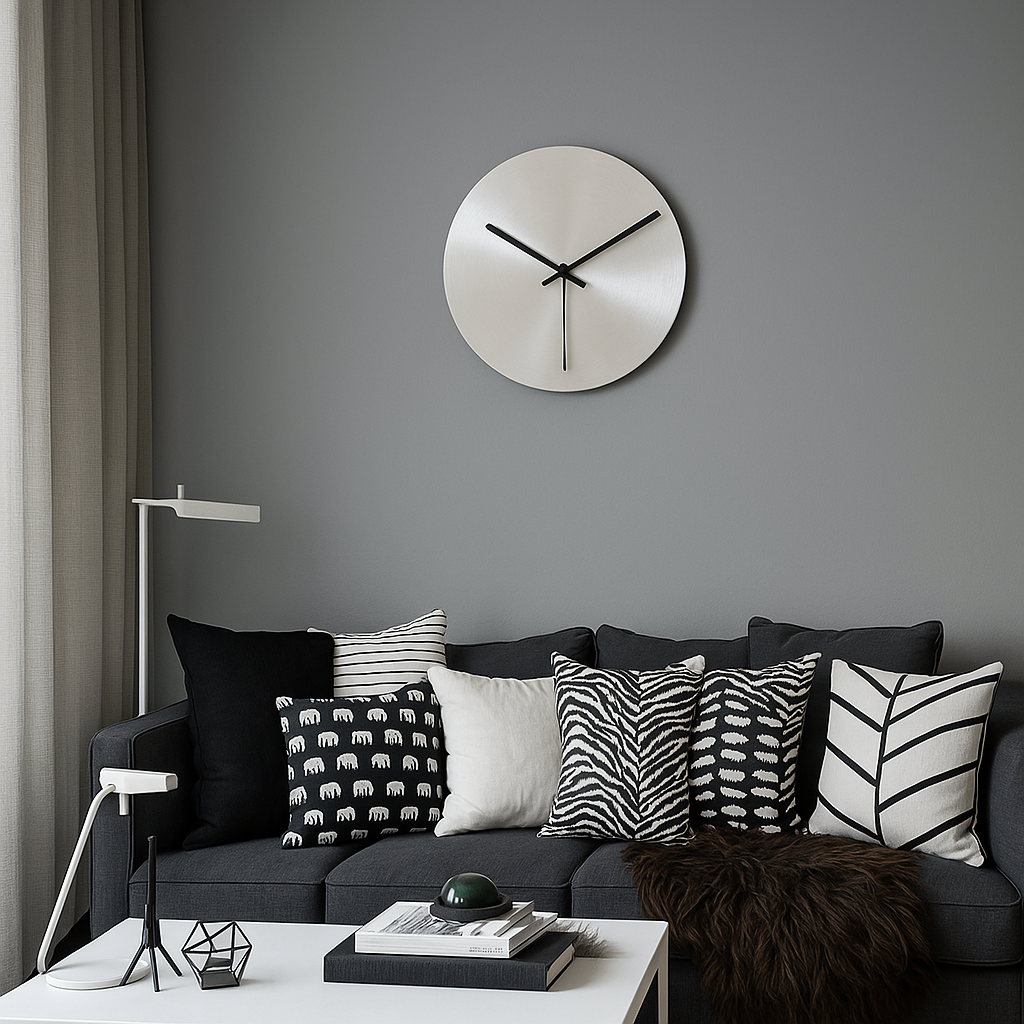 Quiet Circle No.0 - Minimalist Metal Wall Clock
