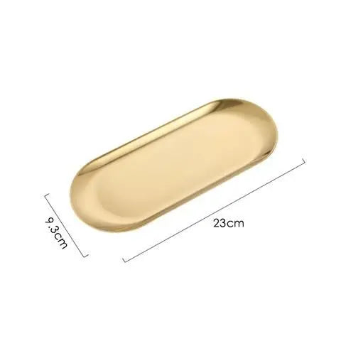 Nordic Stainless Steel Café Tray – Dessert, Snack & Styling Plate