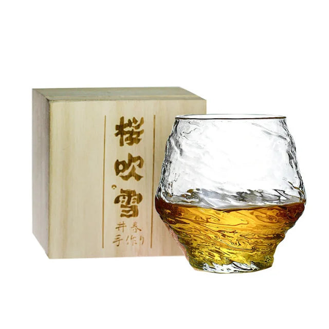 Setsuka Glass – Japanese Snow Blossom Crystal Whiskey Tumbler
