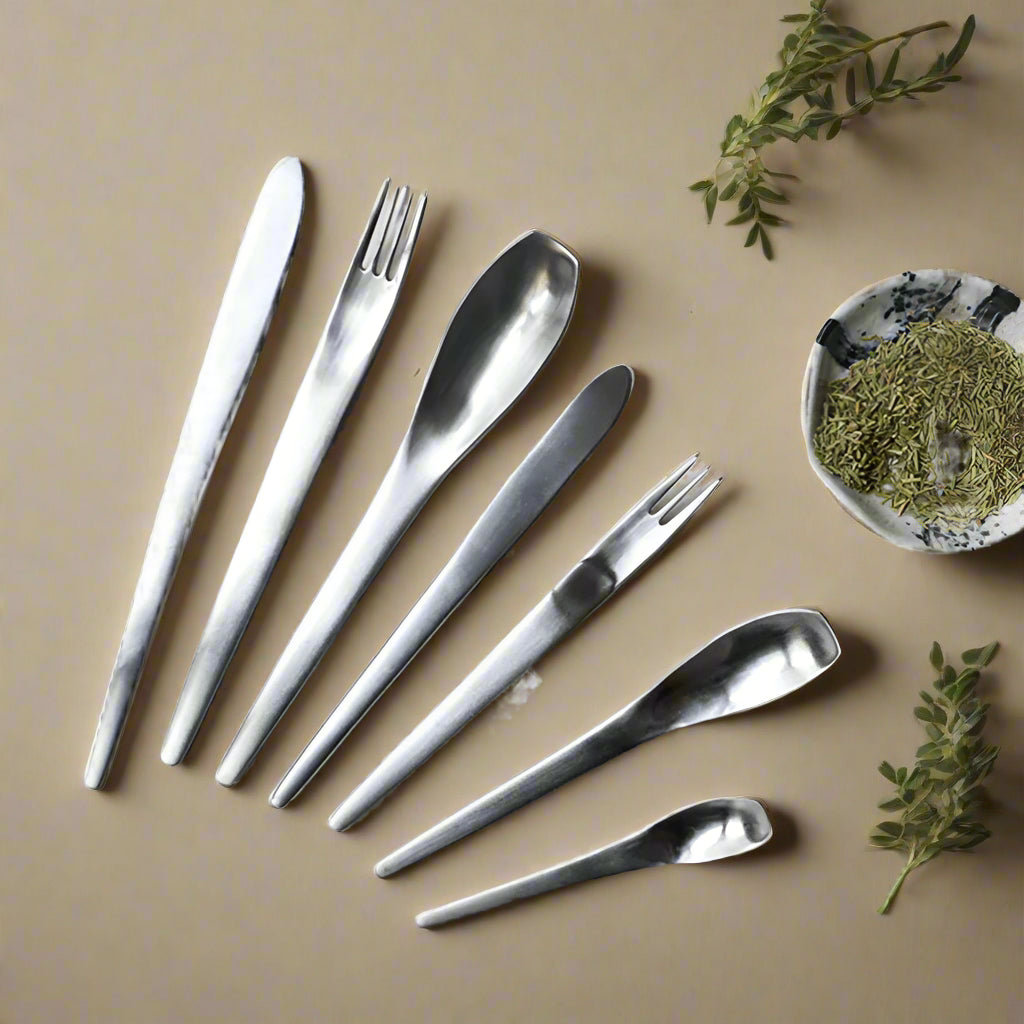 Minimalist Stainless Steel Cutlery– Knife, Fork & Spoon