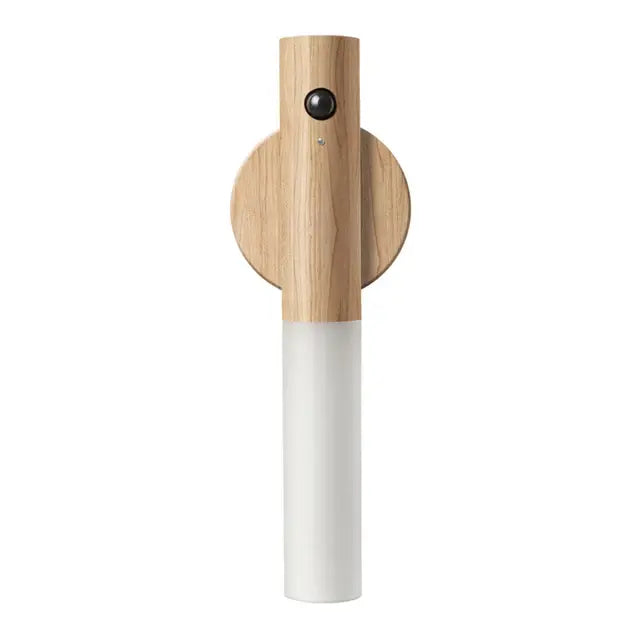 Magnetic LED Wooden Night Light – USB Rechargeable Protable Wall Lamp for Home & Bedroom (Minimalist & Touch Control
