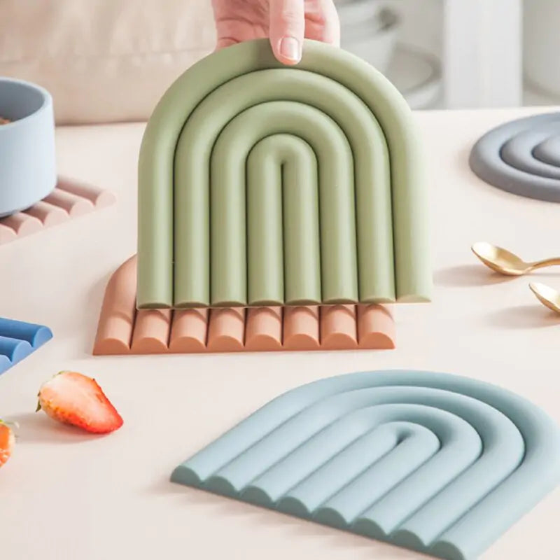 Minimalism Rainbow Silicone Placemat