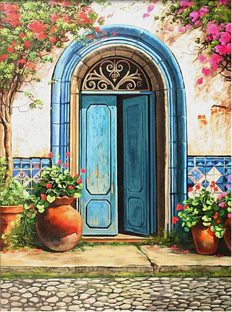 DIY Flower Door Oil Painting Kit