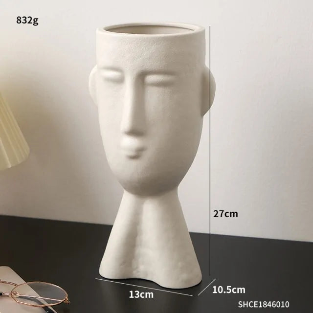 Artistic Decor Head Glass Vase