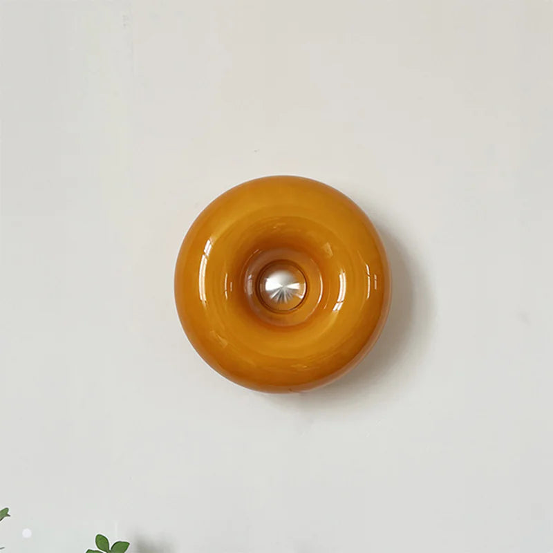 Vintage Glass Donut Lamp