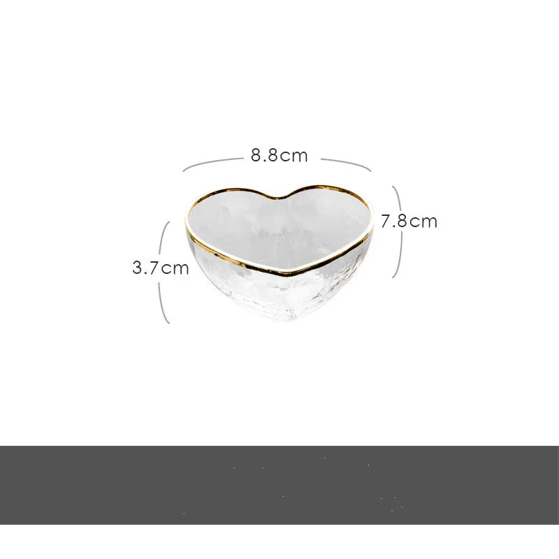 Minimalism Heart-shaped Nordic Glass Bowl