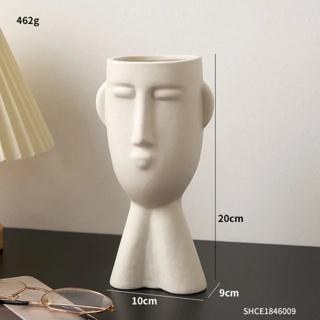 Artistic Decor Head Glass Vase