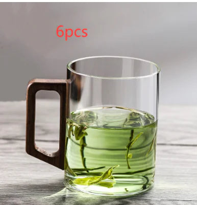 Chic Borosilicate Glass Mug – Heat-Resistant Coffee & Tea Cup with Elegant Handle