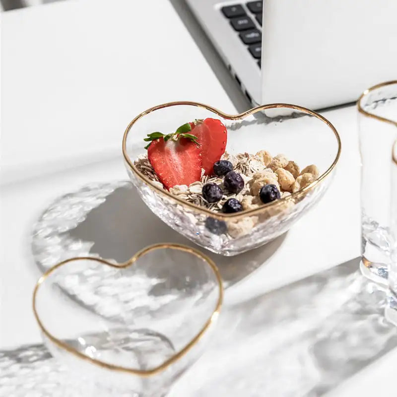 Minimalism Heart-shaped Nordic Glass Bowl