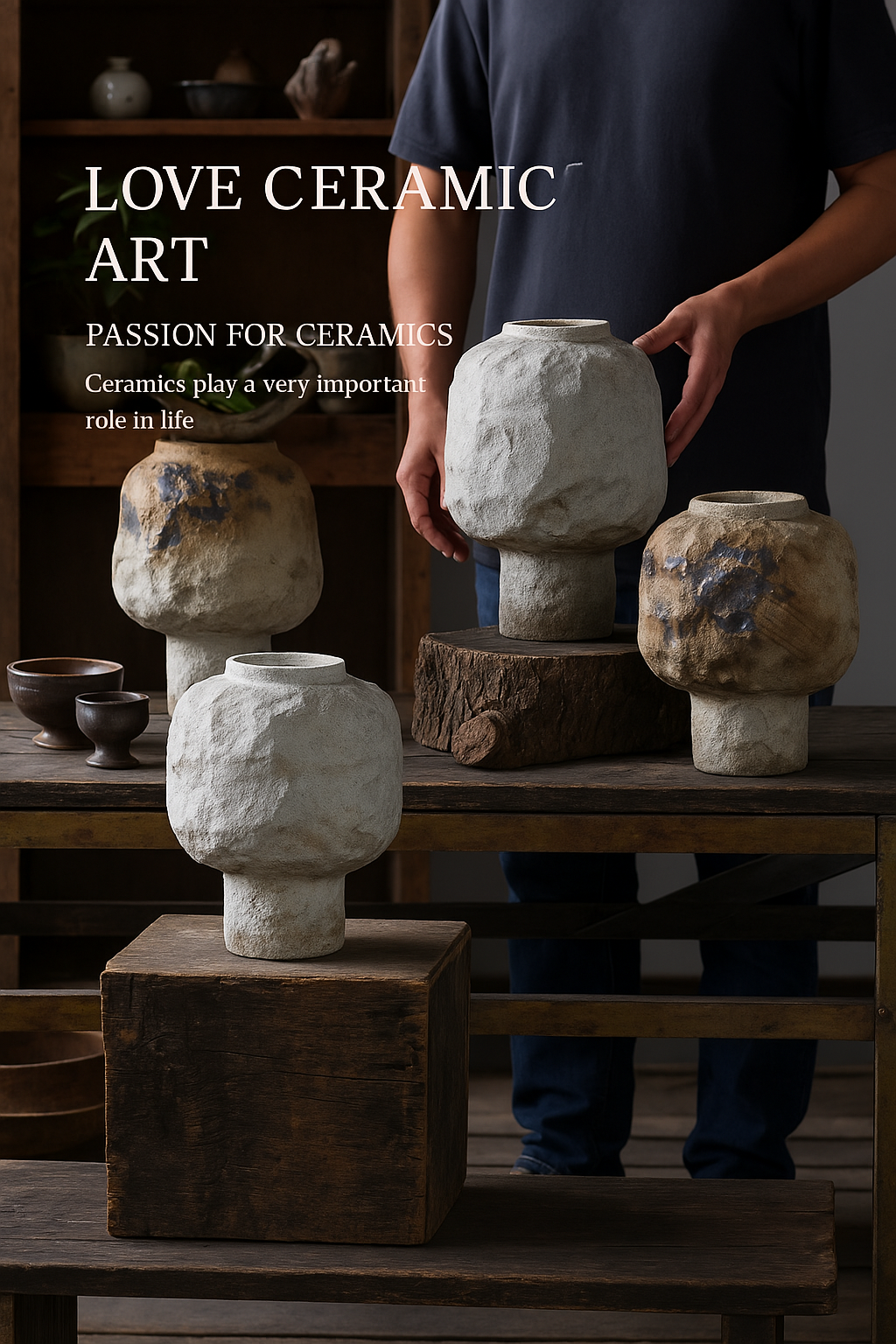 Kumo no Katachi (Cloud Forms) (雲) No.1- Handmade Ceramic Vase