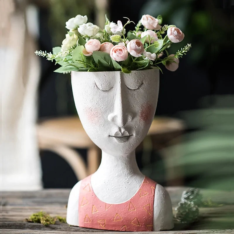Whimsical Face Planters – Artistic Ceramic Pots for Indoor & Outdoor Decor Vase Sculpture