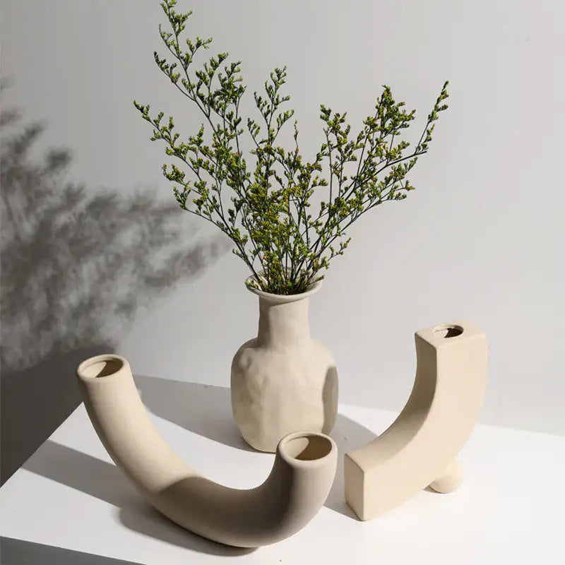 Minimalist Japanese Zen Ceramic Vase Flower Ornaments