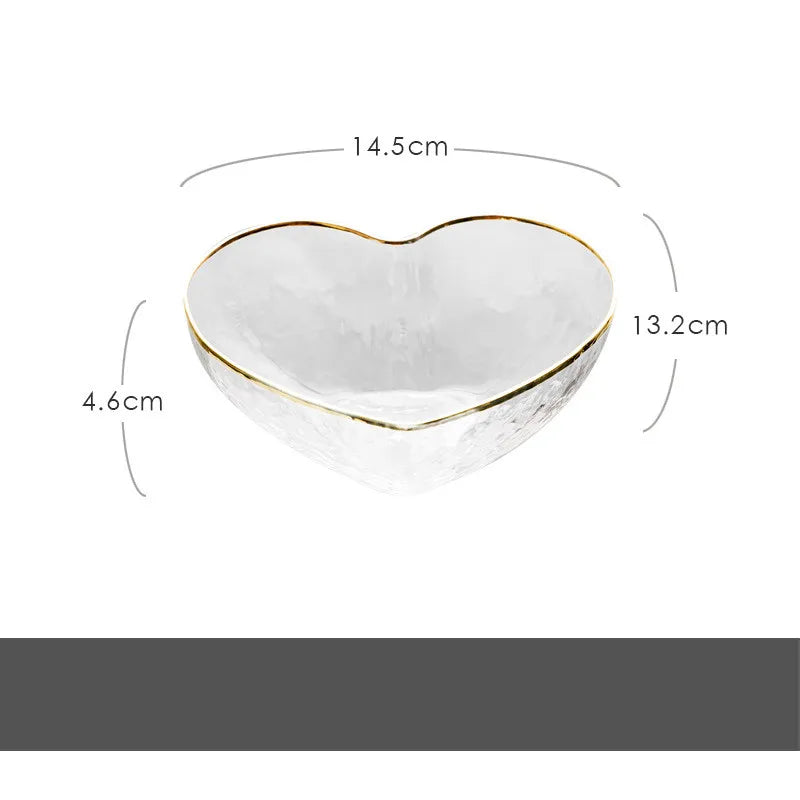 Minimalism Heart-shaped Nordic Glass Bowl