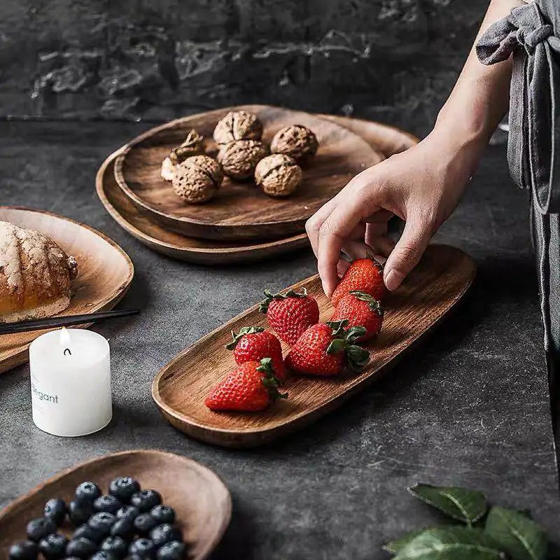 Natural Elegance Rustic Wood Serving Plate