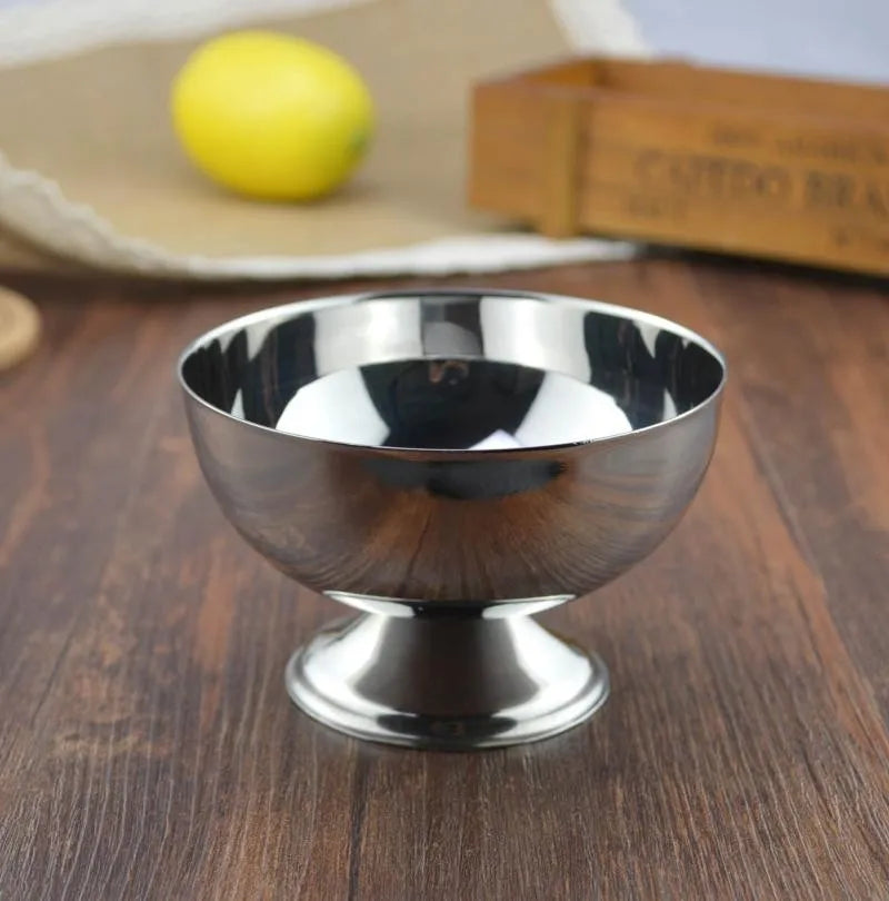 Nordic Stainless Steel Dessert & Ice Cream Bowl – Multi-Purpose Café Dish