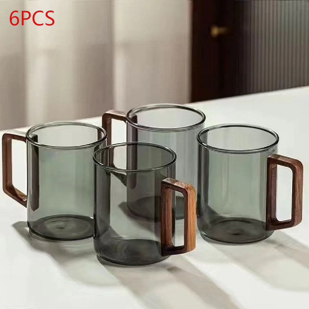 Chic Borosilicate Glass Mug – Heat-Resistant Coffee & Tea Cup with Elegant Handle