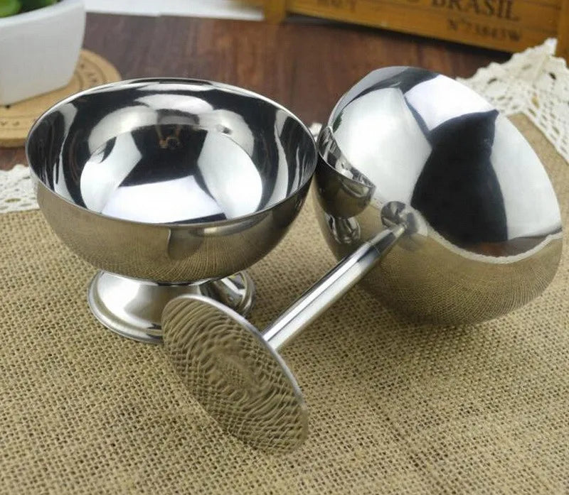 Nordic Stainless Steel Dessert & Ice Cream Bowl – Multi-Purpose Café Dish
