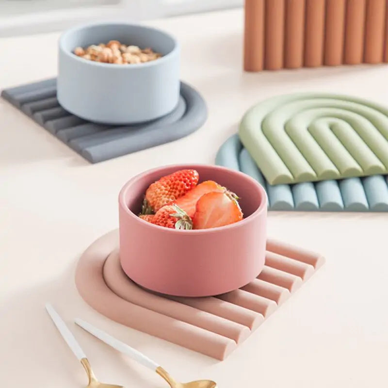 Minimalism Rainbow Silicone Placemat