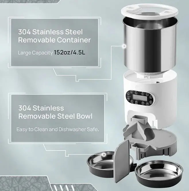Smart Automatic Pet Feeder – Chic & Programmable Food Dispenser