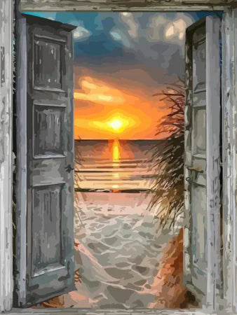 DIY Flower Door Oil Painting Kit
