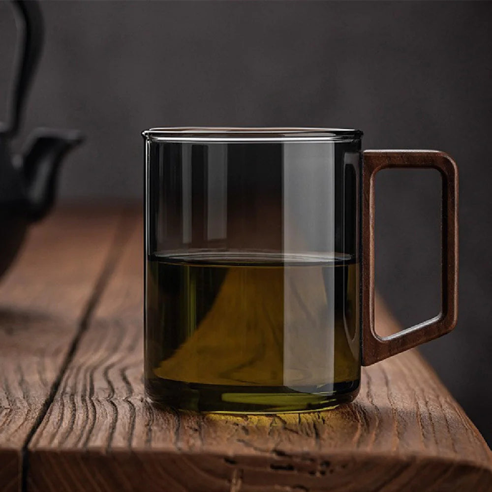 Chic Borosilicate Glass Mug – Heat-Resistant Coffee & Tea Cup with Elegant Handle