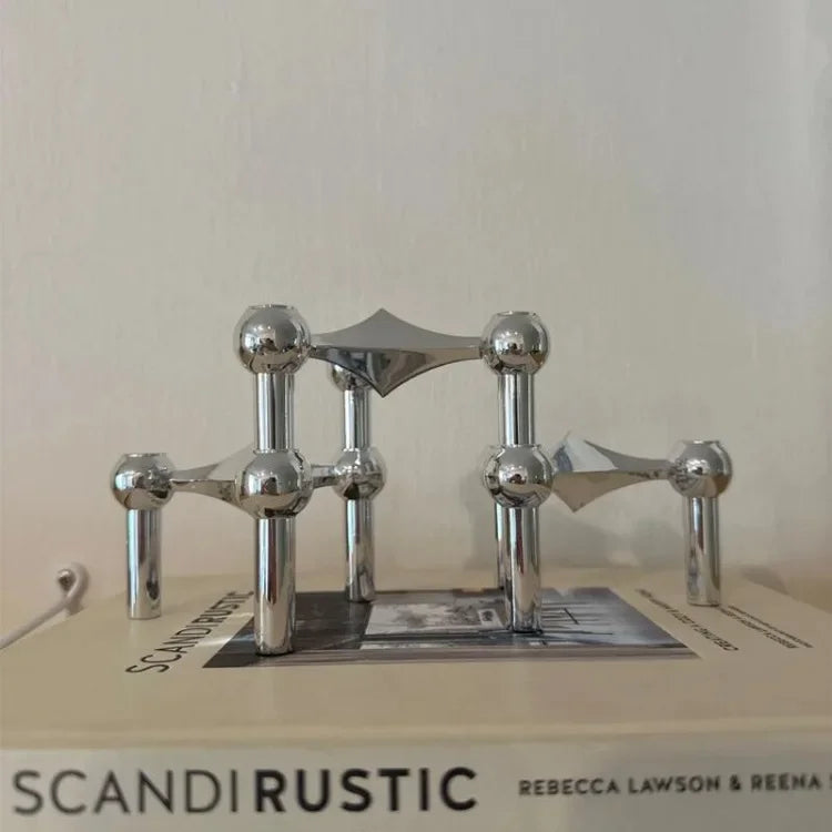 Chrome Constellation No.1 -Modular Molecular Candle Holder