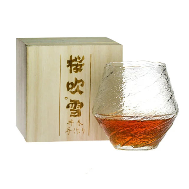Setsuka Glass – Japanese Snow Blossom Crystal Whiskey Tumbler