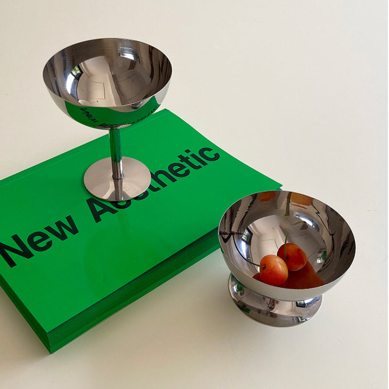Nordic Stainless Steel Dessert & Ice Cream Bowl – Multi-Purpose Café Dish