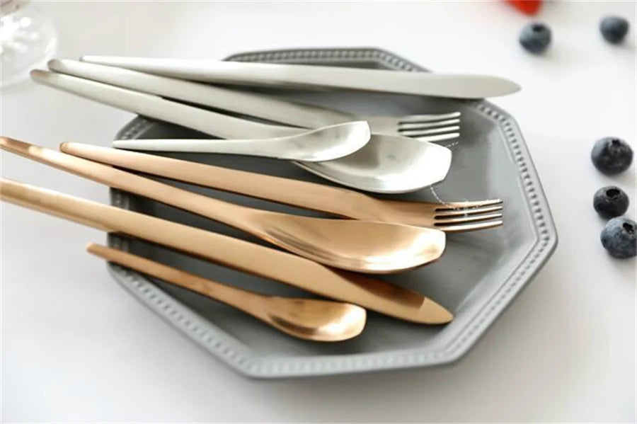 Minimalist Stainless Steel Cutlery– Knife, Fork & Spoon