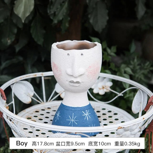 Whimsical Face Planters – Artistic Ceramic Pots for Indoor & Outdoor Decor Vase Sculpture