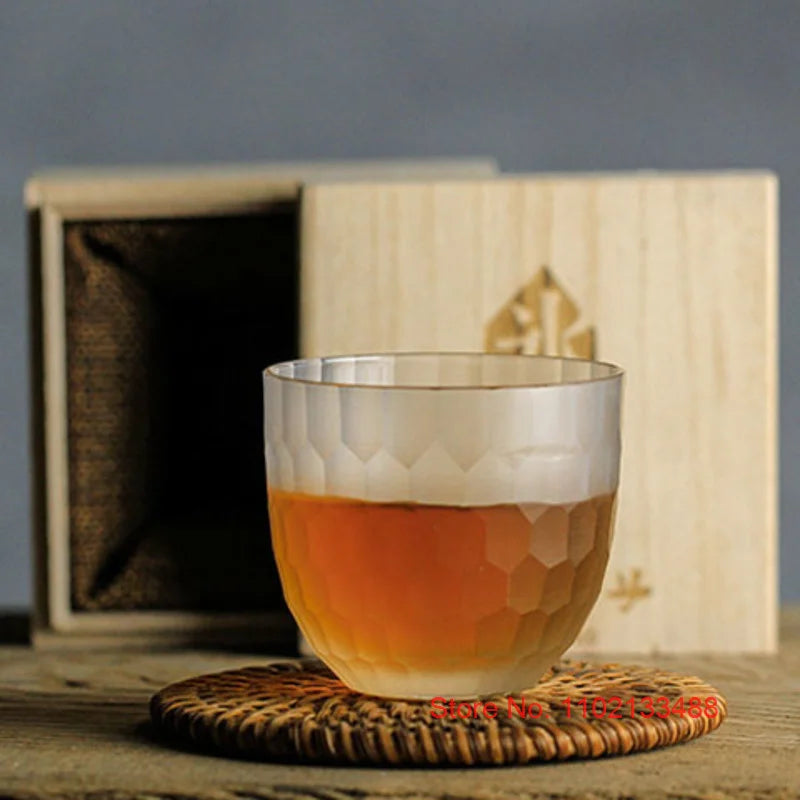 Yuki Glass – Limited Edition Japanese Crystal Whiskey Cup with Hexagonal Ice-Inspired Texture (Gift Box)