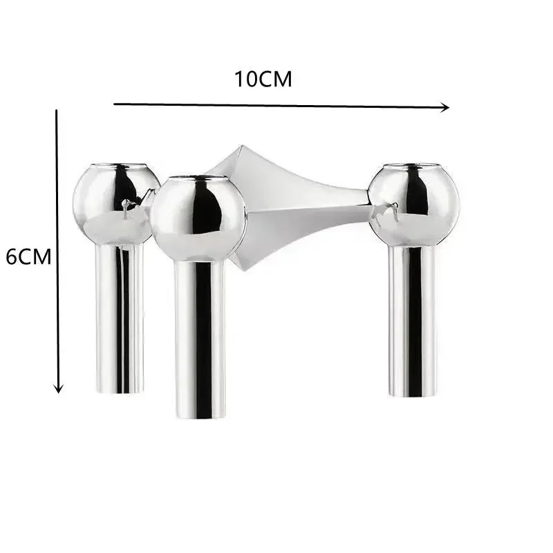 Chrome Constellation No.1 -Modular Molecular Candle Holder