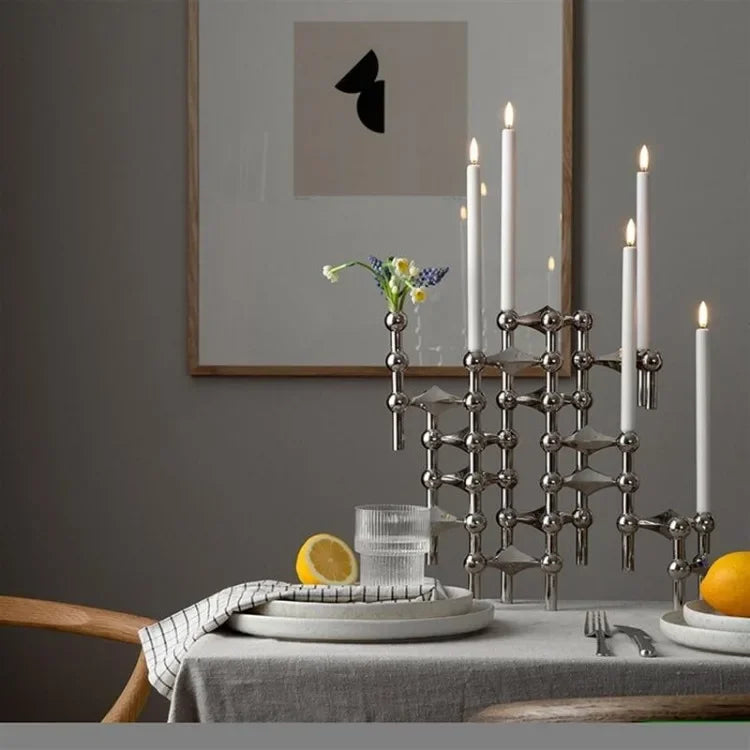 Chrome Constellation No.1 -Modular Molecular Candle Holder