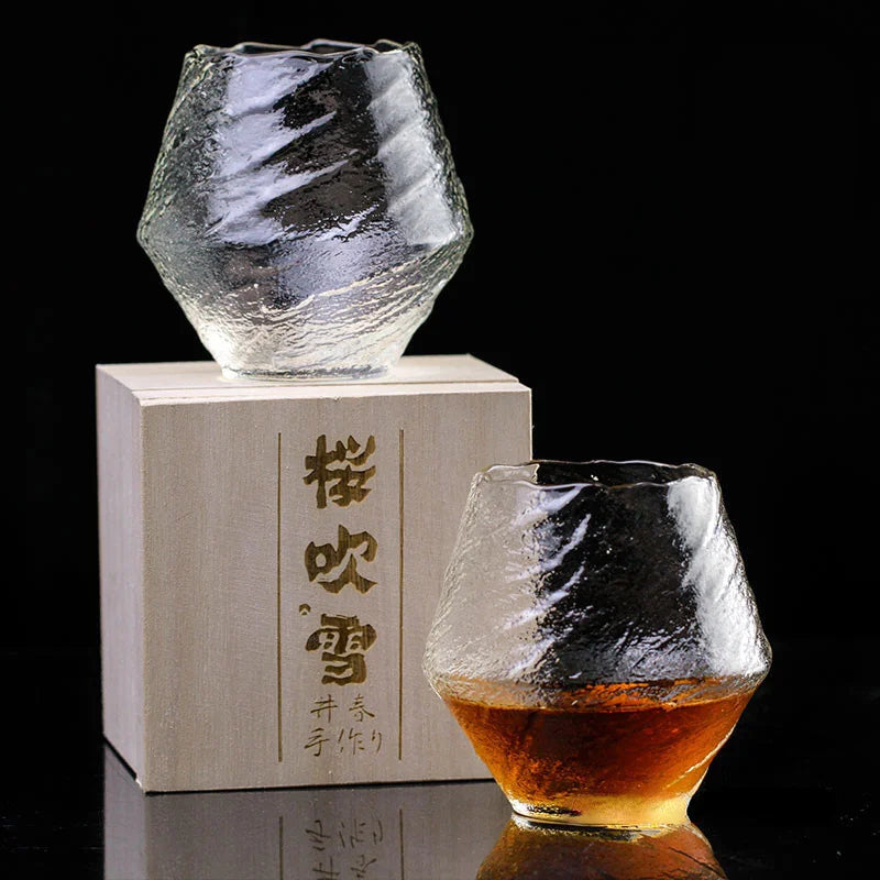 Setsuka Glass – Japanese Snow Blossom Crystal Whiskey Tumbler