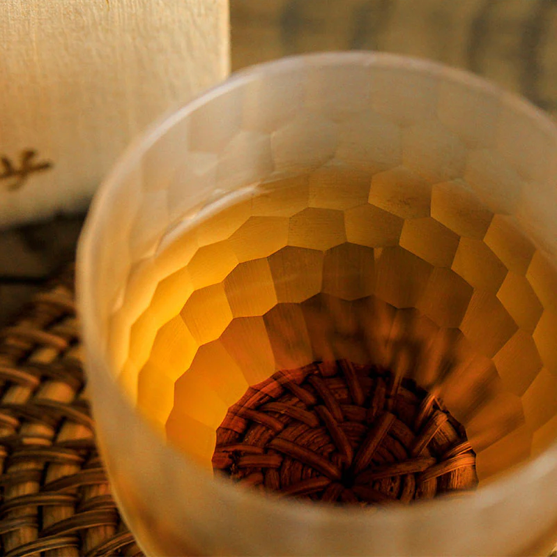 Yuki Glass – Limited Edition Japanese Crystal Whiskey Cup with Hexagonal Ice-Inspired Texture (Gift Box)