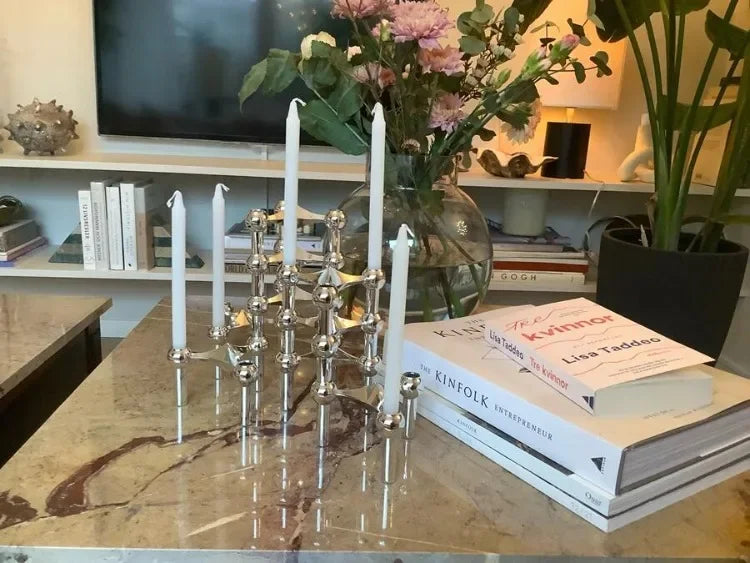 Chrome Constellation No.1 -Modular Molecular Candle Holder