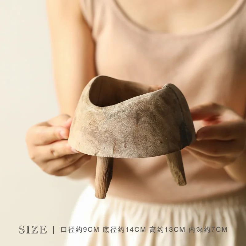 Tanikaze Tray (谷風 – Valley Wind) No.2- Handcrafted Paulownia Wood Pedestal Tray