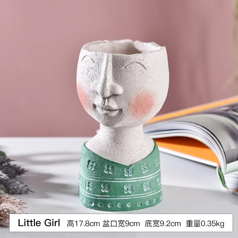 Whimsical Face Planters – Artistic Ceramic Pots for Indoor & Outdoor Decor Vase Sculpture