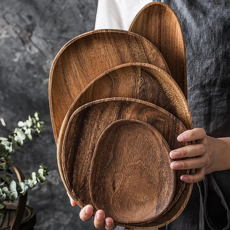 Natural Elegance Rustic Wood Serving Plate