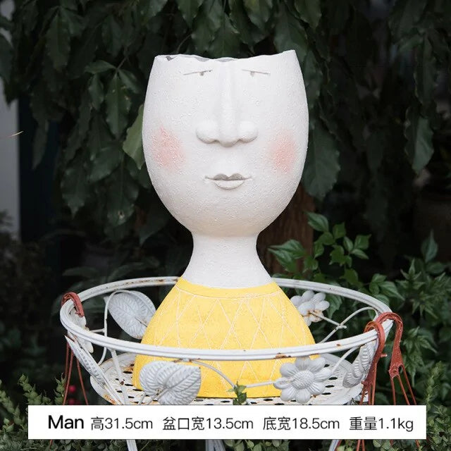 Whimsical Face Planters – Artistic Ceramic Pots for Indoor & Outdoor Decor Vase Sculpture