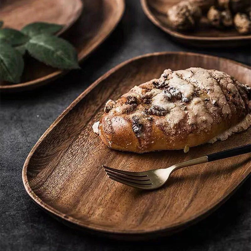 Natural Elegance Rustic Wood Serving Plate