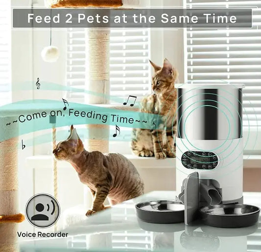 Smart Automatic Pet Feeder – Chic & Programmable Food Dispenser