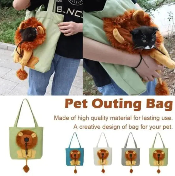 Lion Motif Soft Pet Carrier