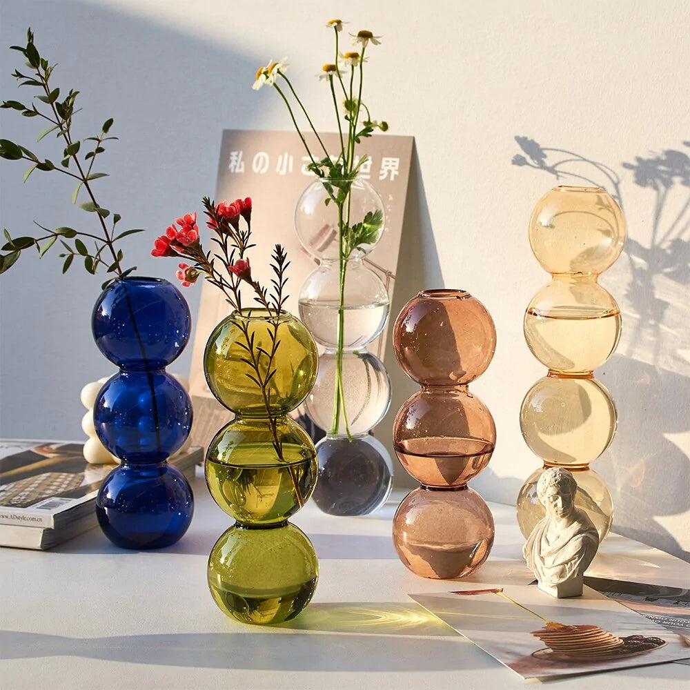 Minimalism Creative Bubble Glass Vase Home