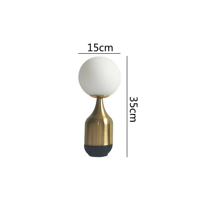 Modern Minimalism Home Nordic Glass Ball Brass Table Lamps