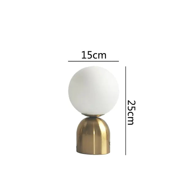 Modern Minimalism Home Nordic Glass Ball Brass Table Lamps