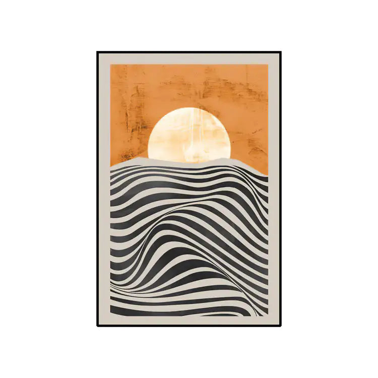 Simple Sunset Room Decor Wall Art Paintings