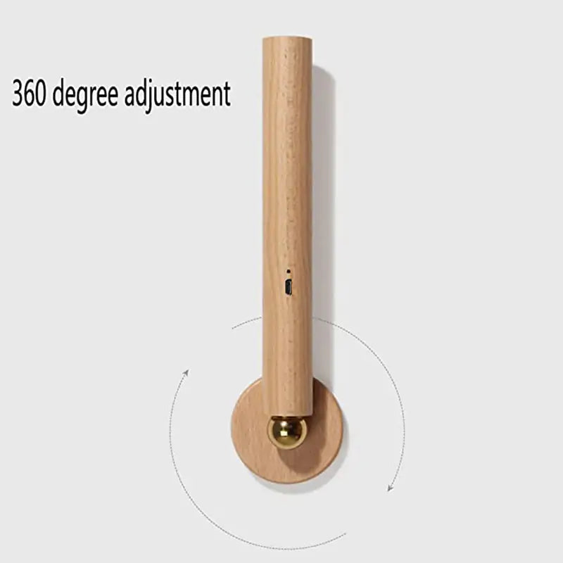 Magnetic Wooden LED Lamp Wall Light Night Light