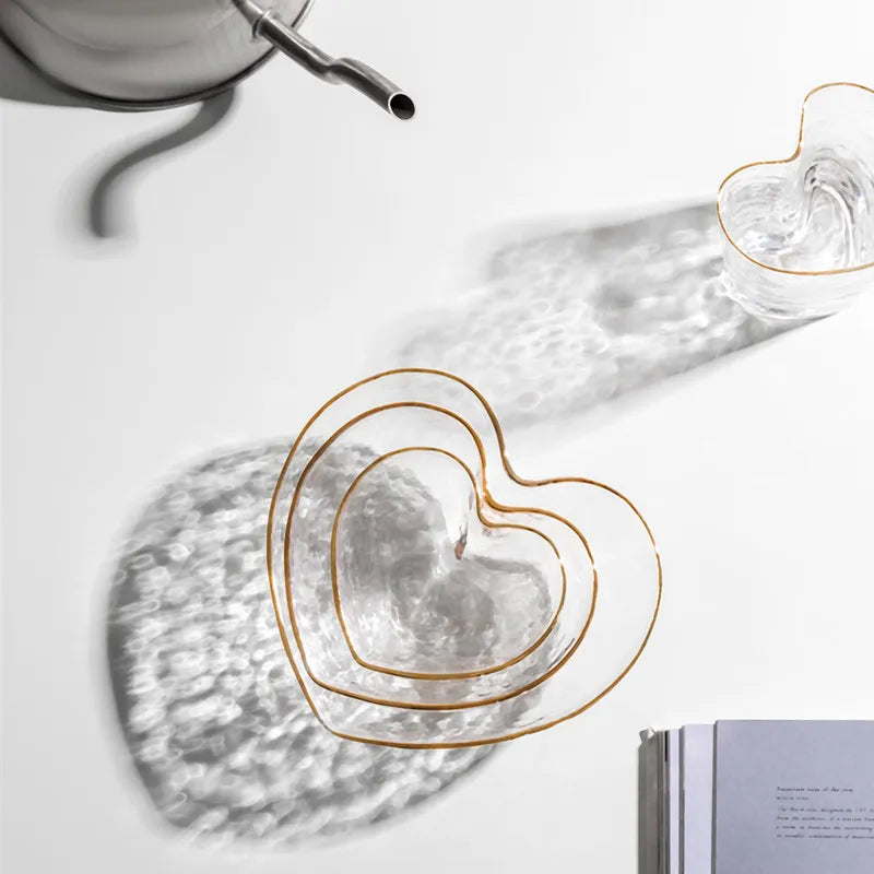 Minimalism Heart-shaped Nordic Glass Bowl